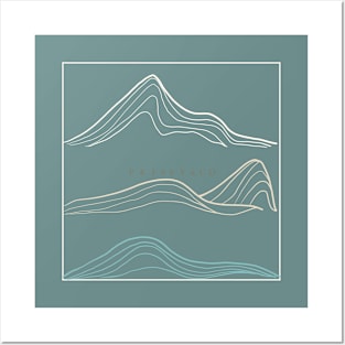 Mountain Landscape Outline Posters and Art